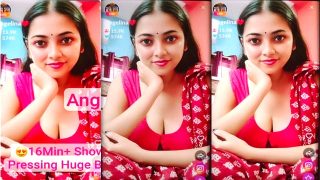 Model Anjali Aka Angelina Pressing Boobs Tango Nude Premium Live