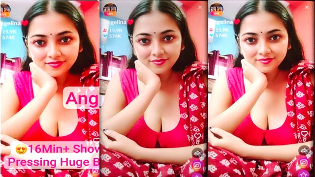 Model Anjali Aka Angelina Pressing Boobs Tango Nude Premium Live