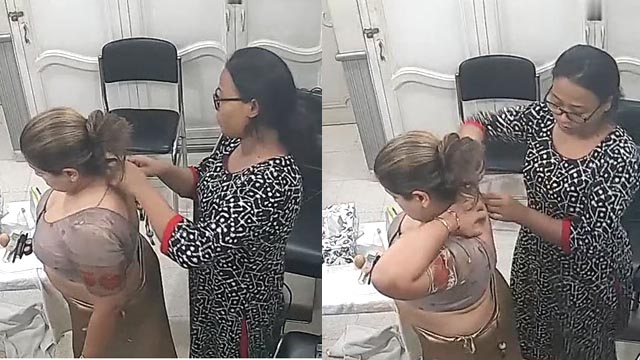 Sexy Rich Bhabhi Changing Parlour In CCTV Captured – indiansexstories3