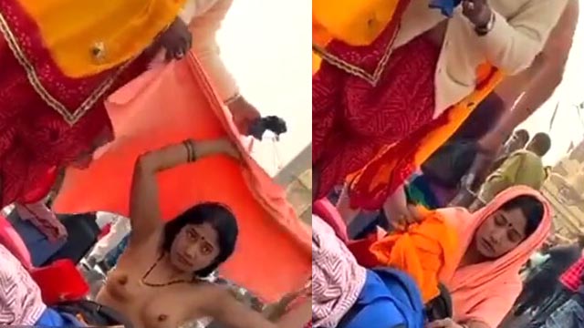 Horny Indian Bhabhi After Bath Outdoor Changing Dress New MMS